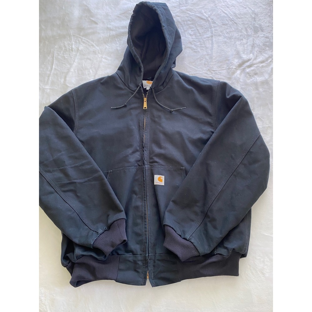 Vintage Carhartt J131 Duck Active Jacket Mens L USA Made Thermal Lined Workwear